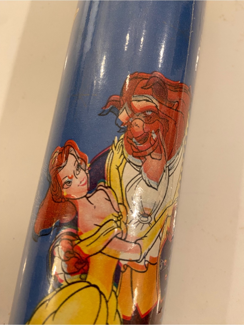 Vintage Beauty & The Beast Christmas Wrapping Paper 50 Sq Ft 1990’s  NEW